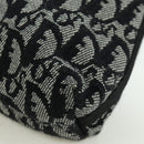 Christian Dior Trotter Canvas Accessory Pouch Black Silver Auth 170558V-15