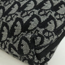 Christian Dior Trotter Canvas Accessory Pouch Black Silver Auth 170558V-17