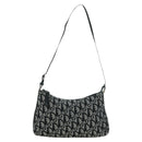 Christian Dior Trotter Canvas Accessory Pouch Black Silver Auth 170558V-13