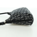 Christian Dior Trotter Canvas Accessory Pouch Black Silver Auth 170558V-3