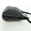 Christian Dior Trotter Canvas Accessory Pouch Black Silver Auth 170558V-4