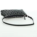 Christian Dior Trotter Canvas Accessory Pouch Black Silver Auth 170558V-7