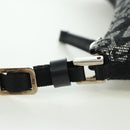 Christian Dior Trotter Canvas Accessory Pouch Black Silver Auth 170558V-8