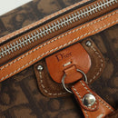 Christian Dior Romantic Trotter Canvas Hand Bag PVC Brown Silver Auth 170563V-19