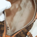 Christian Dior Romantic Trotter Canvas Hand Bag PVC Brown Silver Auth 170563V-10