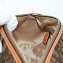 Christian Dior Romantic Trotter Canvas Hand Bag PVC Brown Silver Auth 170563V-23