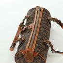 Christian Dior Romantic Trotter Canvas Hand Bag PVC Brown Silver Auth 170563V-6