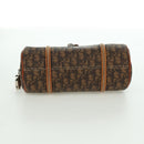 Christian Dior Romantic Trotter Canvas Hand Bag PVC Brown Silver Auth 170563V-5