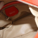 GUCCI Bamboo Shoulder Bag Patent leather Orange Silver 003 1998 0127 Auth 170571-10