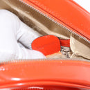 GUCCI Bamboo Shoulder Bag Patent leather Orange Silver 003 1998 0127 Auth 170571-12