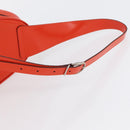 GUCCI Bamboo Shoulder Bag Patent leather Orange Silver 003 1998 0127 Auth 170571-7