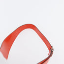 GUCCI Bamboo Shoulder Bag Patent leather Orange Silver 003 1998 0127 Auth 170571-8