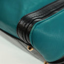 Chloe Alice Hand Bag Leather 2way Blue Gold Auth 170574V-15