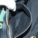 Chloe Alice Hand Bag Leather 2way Blue Gold Auth 170574V-22