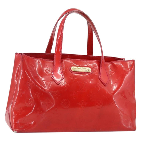 LOUIS VUITTON Monogram Vernis Wilshire PM Hand Bag Rose Pop M93643 Auth 170575