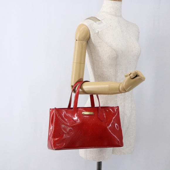LOUIS VUITTON Monogram Vernis Wilshire PM Hand Bag Rose Pop M93643 Auth 170575