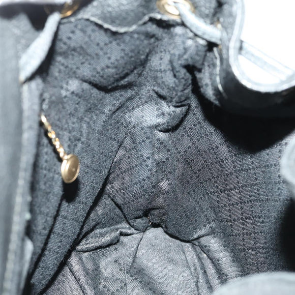 GUCCI Bamboo Backpack Suede Leather Black Gold 003 2058 0016 Auth 170577