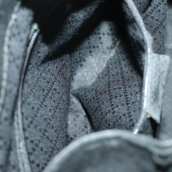 GUCCI Bamboo Backpack Suede Leather Black Gold 003 2058 0016 Auth 170577