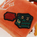 LOUIS VUITTON LV Lucky Rock Bag Charm Fur Orange M03107 LV Auth 170579SAM-14