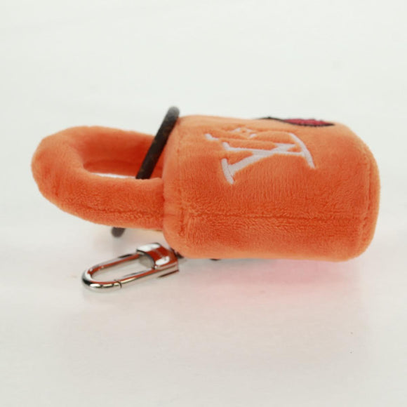 LOUIS VUITTON LV Lucky Rock Bag Charm Fur Orange M03107 LV Auth 170579SAM