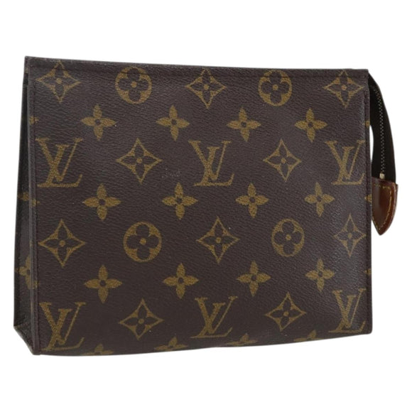 LOUIS VUITTON Monogram Poche Toilette 19 Etui M47544 LV Auth 170581