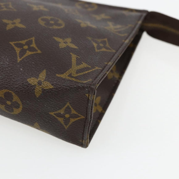 LOUIS VUITTON Monogram Poche Toilette 19 Etui M47544 LV Auth 170581