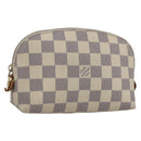 LOUIS VUITTON Damier Azur Pochette Cosmetic PM Pouch N60024 LV Auth 170582-1