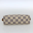 LOUIS VUITTON Damier Azur Pochette Cosmetic PM Pouch N60024 LV Auth 170582-6