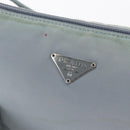 PRADA Accessory Pouch Nylon Light Blue Silver Auth 170583-17
