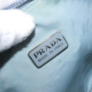 PRADA Accessory Pouch Nylon Light Blue Silver Auth 170583-18