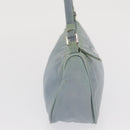 PRADA Accessory Pouch Nylon Light Blue Silver Auth 170583-4