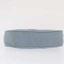 PRADA Accessory Pouch Nylon Light Blue Silver Auth 170583-5