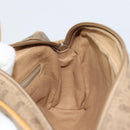 GUCCI Micro GG Supreme Shoulder Bag PVC Beige Gold Auth 170584-19