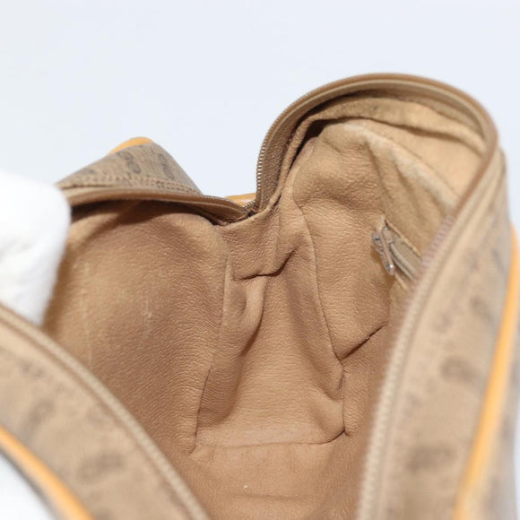 GUCCI Micro GG Supreme Shoulder Bag PVC Beige Gold Auth 170584