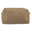 GUCCI Micro GG Supreme Shoulder Bag PVC Beige Gold Auth 170584-3