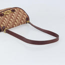 Christian Dior Trotter Canvas Shoulder Bag Red Gold Auth 170588-7