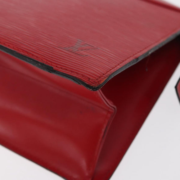 LOUIS VUITTON Epi Trousse Crete Clutch Bag Red M48407 LV Auth 170589