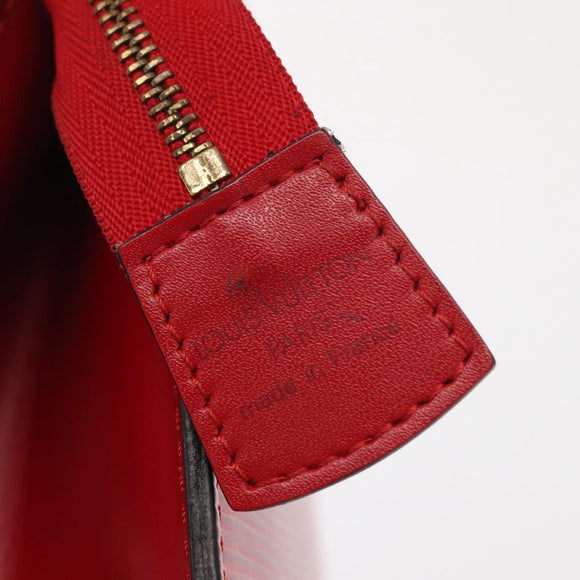 LOUIS VUITTON Epi Trousse Crete Clutch Bag Red M48407 LV Auth 170589