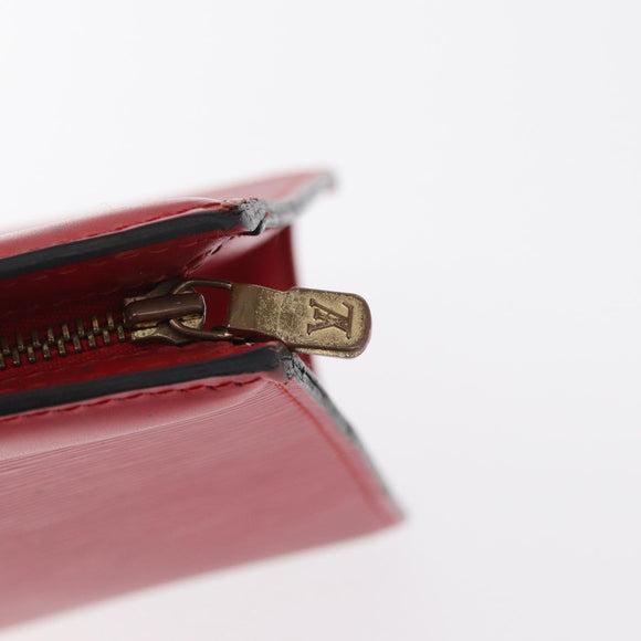 LOUIS VUITTON Epi Trousse Crete Clutch Bag Red M48407 LV Auth 170589