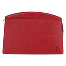 LOUIS VUITTON Epi Trousse Crete Clutch Bag Red M48407 LV Auth 170589-13