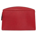 LOUIS VUITTON Epi Trousse Crete Clutch Bag Red M48407 LV Auth 170589-2