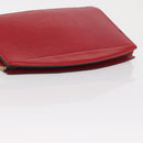 LOUIS VUITTON Epi Trousse Crete Clutch Bag Red M48407 LV Auth 170589-5