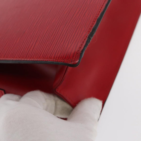 LOUIS VUITTON Epi Trousse Crete Clutch Bag Red M48407 LV Auth 170589