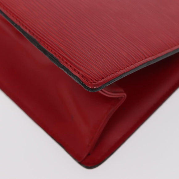 LOUIS VUITTON Epi Trousse Crete Clutch Bag Red M48407 LV Auth 170589