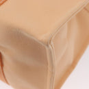 HERMES Coquillage PM Hand Bag Canvas Orange Silver Auth 170596-13