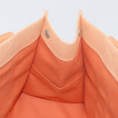 HERMES Coquillage PM Hand Bag Canvas Orange Silver Auth 170596-16