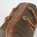 CELINE Macadam Canvas Boston Bag PVC Leather Brown Gold Auth 170598-6