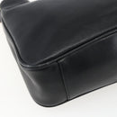 GUCCI Bamboo Hand Bag Leather 2way Black Gold 001 1638 Auth 170600-9