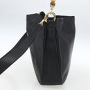 GUCCI Bamboo Hand Bag Leather 2way Black Gold 001 1638 Auth 170600-4