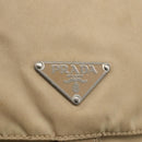 PRADA Shoulder Bag Nylon Beige Silver Auth 170605-17